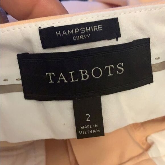 Talbots the Hampshire Curvy pink pants womens - Picture 7 of 8